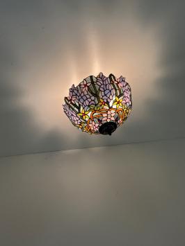 Tiffany plafondlamp Malaga Flow