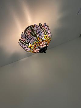 Tiffany plafondlamp Malaga Flow