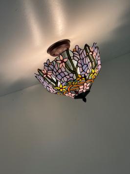 Tiffany plafondlamp Malaga Flow