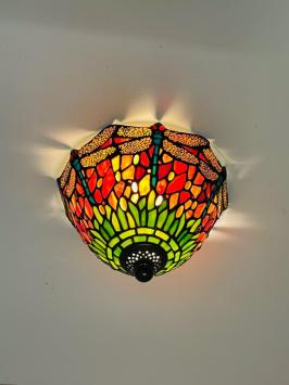 Tiffany Plafondlamp Ø25cm Dragonfly 8827-80