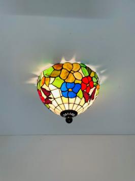 Tiffany Plafondlamp Ø25cm Papilio - 80