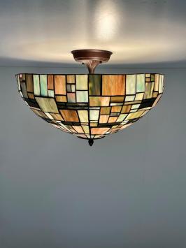 Tiffany plafondlamp Ø50cm Georgia Flow