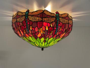 Tiffany plafondlamp Ø60cm Dragonfly 80