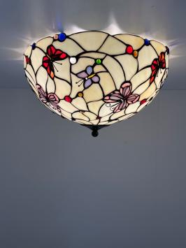 Tiffany plafondlamp Papillon 50 / 80