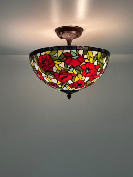 Tiffany plafondlamp Rosas 40 Flow 