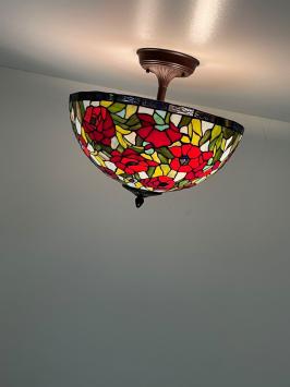 Tiffany plafondlamp Rosas 40 Flow 