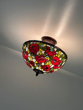 Tiffany plafondlamp Rosas 40 Flow 