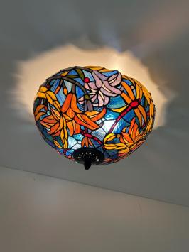 Tiffany plafondlamp Stockholm Loose 96