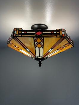 Tiffany plafondlamp Wyber Loose