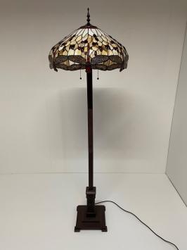 Tiffany vloerlamp 49cm Beige Dragonfly Base