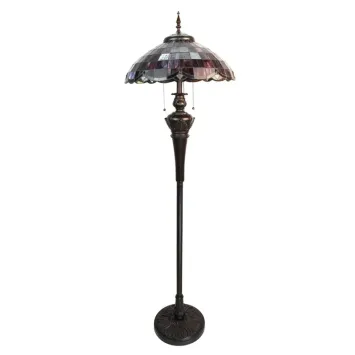 Tiffany Vloerlamp 6291 - 166 cm Rood Glas Kunststof