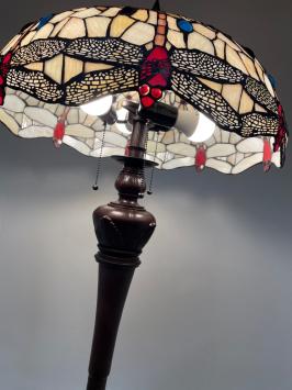 Tiffany vloerlamp Dragonfly 55cm De Luxe