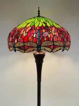 Tiffany vloerlamp Dragonfly 60cm de Luxe