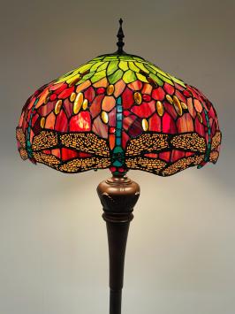 Tiffany vloerlamp Dragonfly 60cm de Luxe