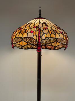 Tiffany vloerlamp Libelle 50 Straight