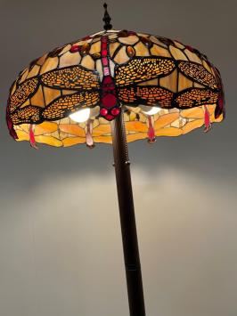 Tiffany vloerlamp Libelle 50 Straight