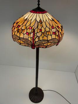 Tiffany vloerlamp Libelle 50 Straight