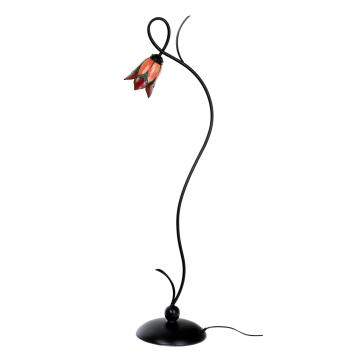 Tiffany Vloerlamp Lovely Flower Red