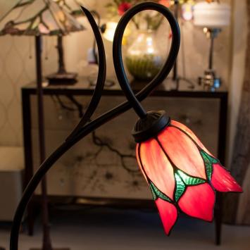 Tiffany Vloerlamp Lovely Flower Red