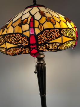 Tiffany vloerlamp Ø40cm Beige Dragonfly 5951