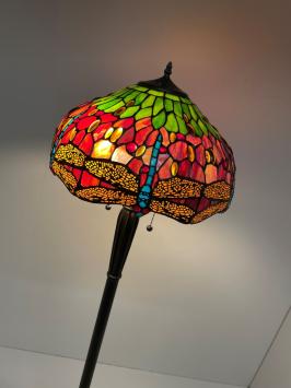 Tiffany vloerlamp Ø40cm Dragonfly red - 5951