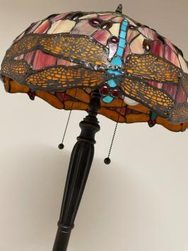 Tiffany vloerlamp Ø40cm Dragonfly red - 5951