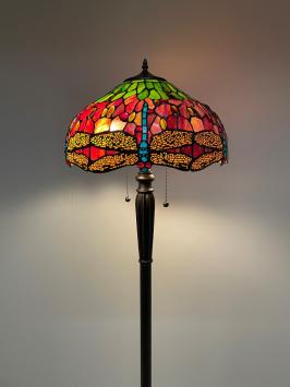 Tiffany vloerlamp Ø40cm Dragonfly red - 5951