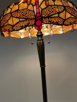 Tiffany vloerlamp Ø49cm Beige Dragonfly 5951