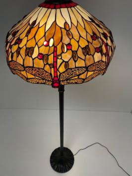 Tiffany vloerlamp Ø49cm Beige Dragonfly 5951