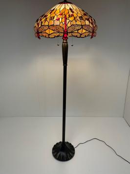 Tiffany vloerlamp Ø49cm Beige Dragonfly 5951