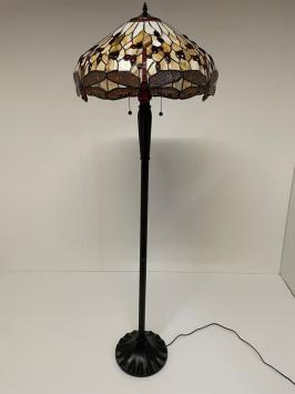 Tiffany vloerlamp Ø49cm Beige Dragonfly 5951