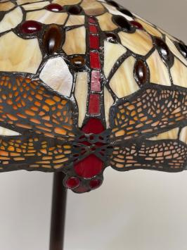 Tiffany vloerlamp Ø49cm Beige Dragonfly Rich