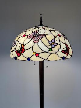 Tiffany vloerlamp Papillon 50 Straight