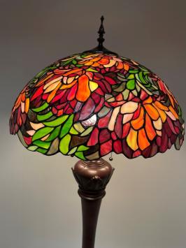 Tiffany vloerlamp Peony 50 De Luxe