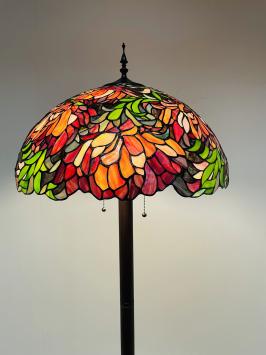 Tiffany vloerlamp Peony 50 Straight