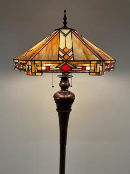 Tiffany vloerlamp Wyber 58 Deluxe