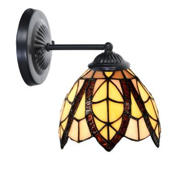 Tiffany wandlamp zwart met Flow Souplesse Small