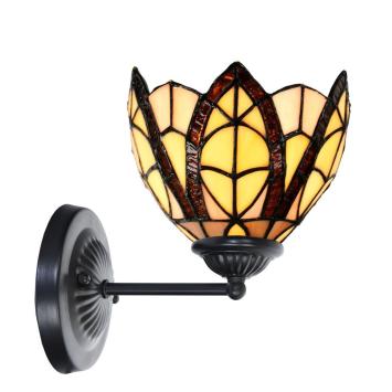 Tiffany Wandlampe schwarz mit Flow Souplesse Small